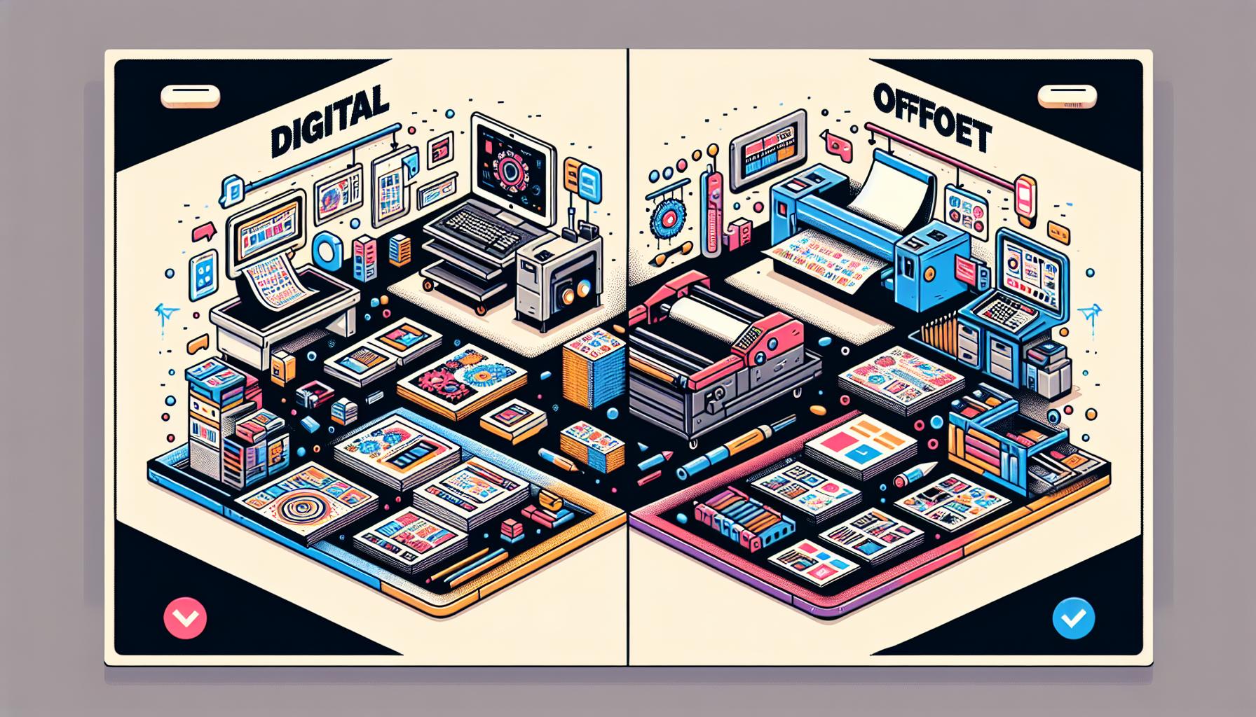 grafika: druk cyfrowy kontra offsetowy: kiedy wybrac ktora technologie?